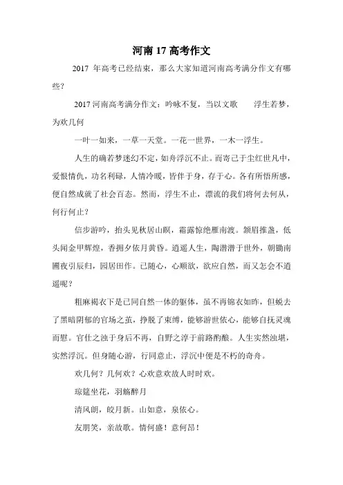 河南17高考作文.doc