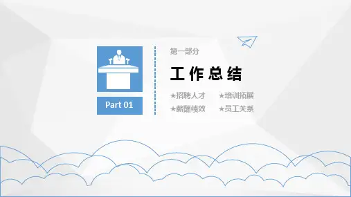 人力资源部工作总结述职报告课件ppt模板
