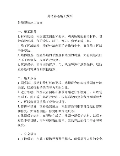 外墙彩绘施工方案