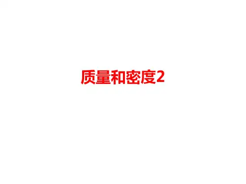 2020初三物理中考复习 质量和密度 复习课件 2份打包1PPT下载