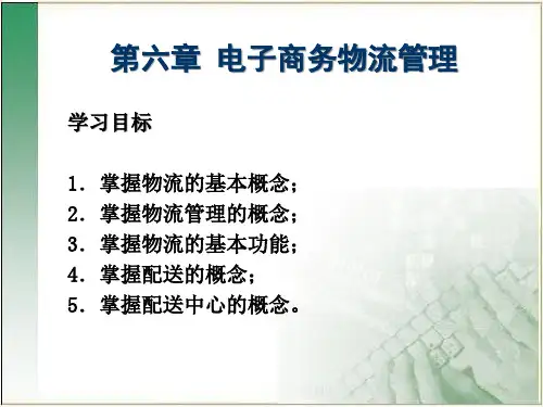 电子商务物流管理概述(ppt 59页)