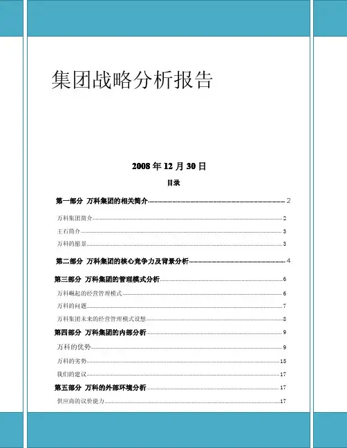 某集团战略分析报告