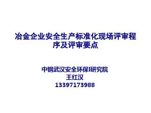 冶金企业安全生产标准化评审程序及要求