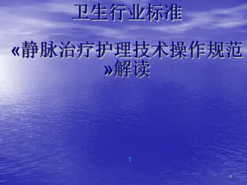 静脉输液行业标准ppt课件