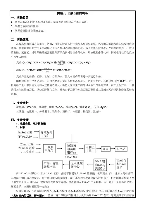 乙酸乙酯的制备