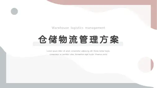 仓储物流管理方案PPT模板