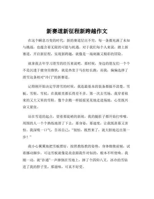 新赛道新征程新跨越作文