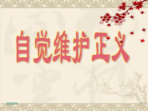 八年级下册道德与法治精品课件-下8.10(2)第二框_自觉维护正义