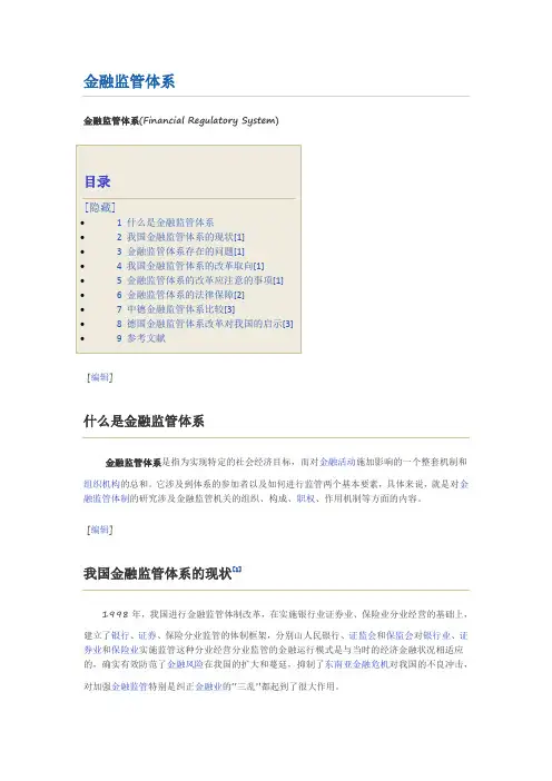 金融监管体系