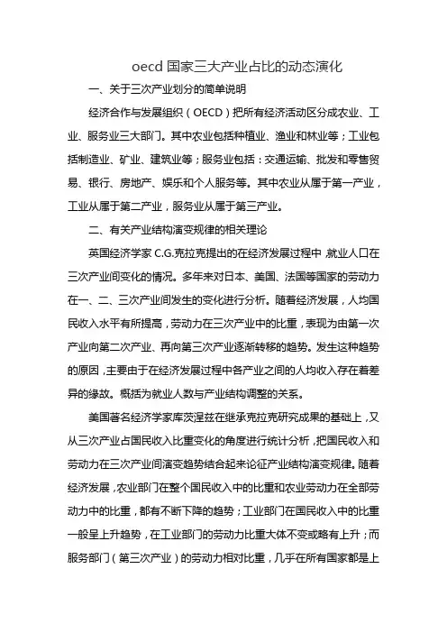 oecd国家三大产业占比的动态演化