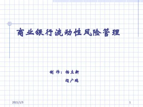 商业银行流动性风险管理课件(ppt 67页)