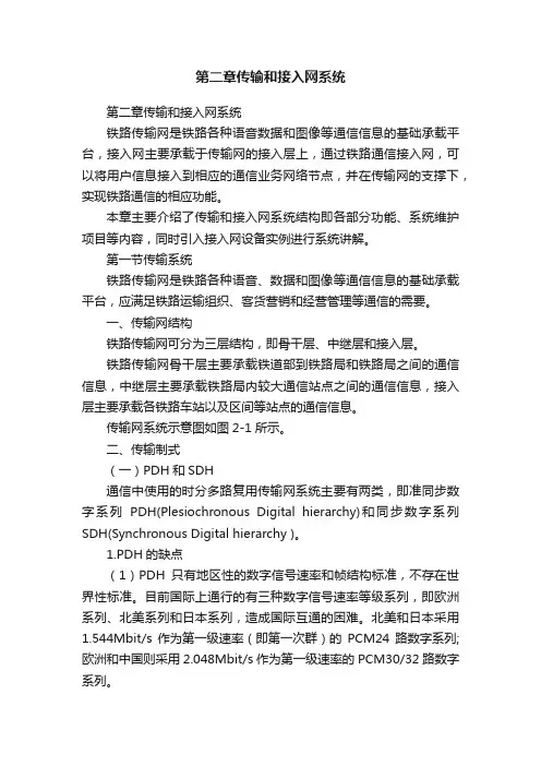 第二章传输和接入网系统