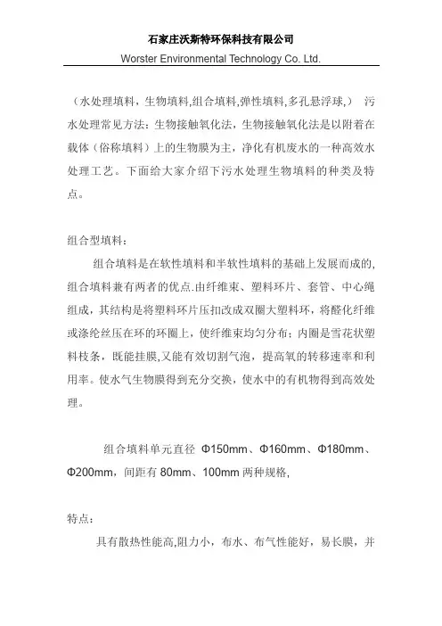 污水处理中生物填料的种类
