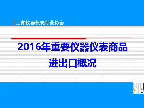 2016年重要仪器仪表商品进出口概况