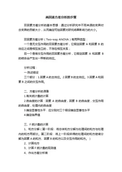 两因素方差分析的步骤