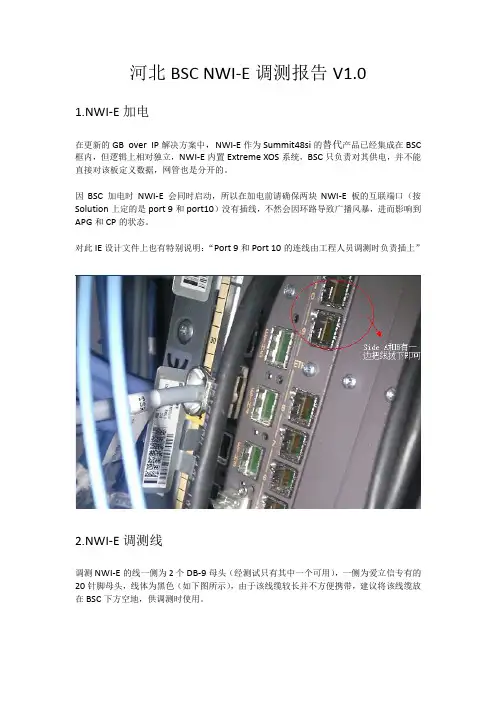 河北NWI-E调测报告V1.0