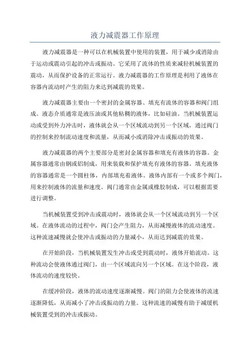 液力减震器工作原理