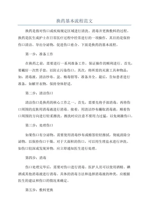 换药基本流程范文