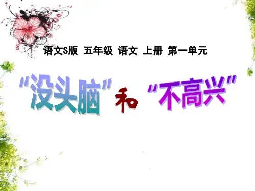 S版五年级语文上册《“没头脑”和“不高兴”》PPT课件(3篇)