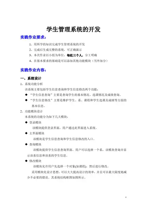 大作业要求