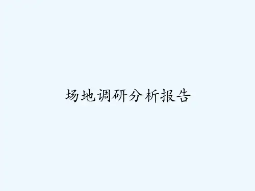 场地调研分析报告 PPT