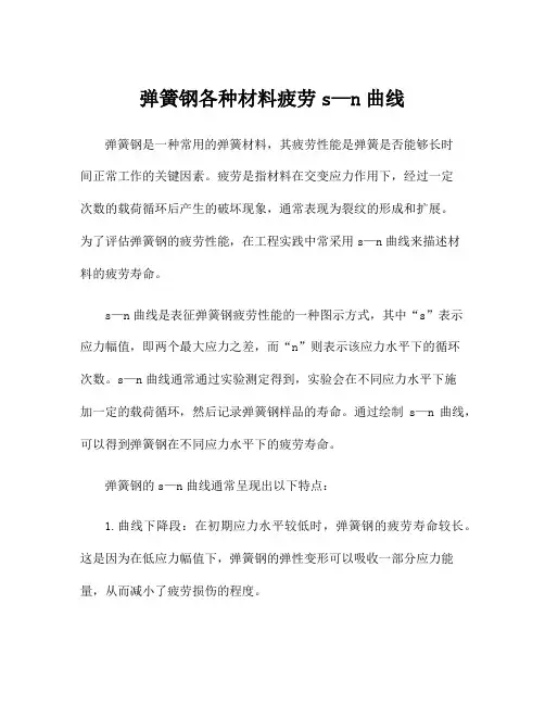 弹簧钢各种材料疲劳s—n曲线