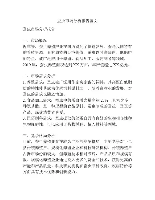 蚕虫市场分析报告范文