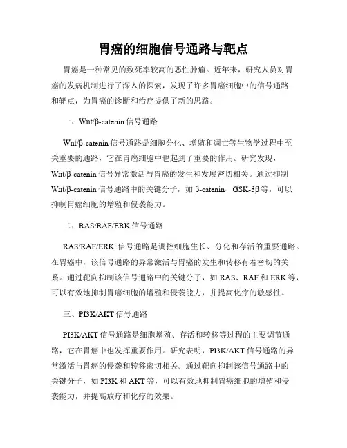胃癌的细胞信号通路与靶点