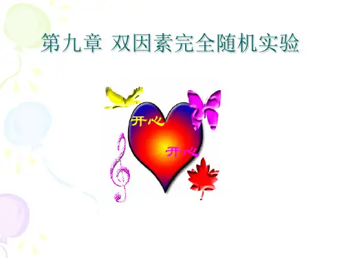 第九章 双因素完全随机设计