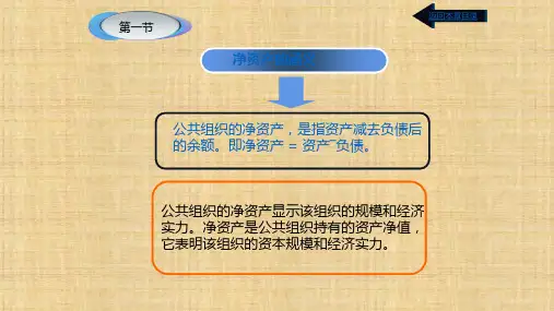 第九章  净资产管理  《公共组织财务管理》