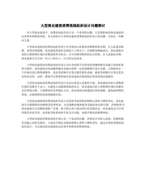 大型商业建筑消费流线组织设计问题探讨
