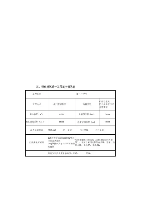 绿色建筑设计专篇示例