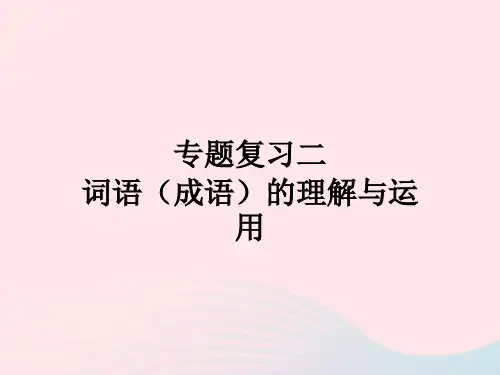 2022八年级语文上册期末专题复习二词语成语的理解与运用作业课件新人教版20221123341