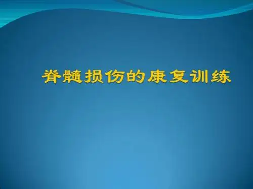 脊髓损伤的康复训练