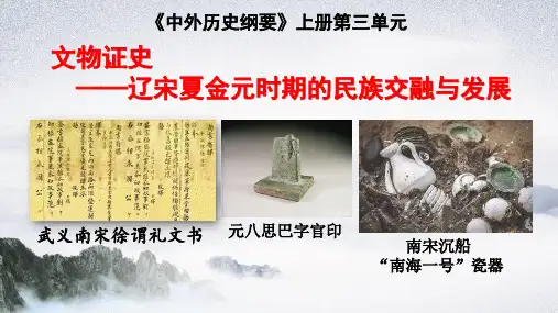 (舟山)辽宋夏金多民族政权的并立与元朝的统一