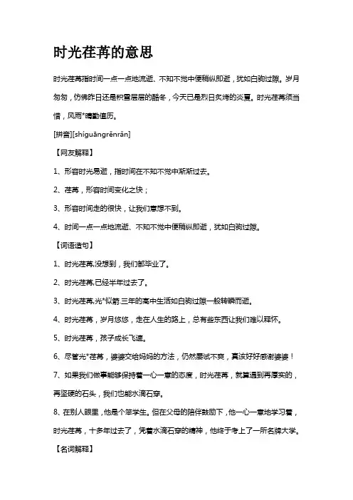 时光荏苒的意思