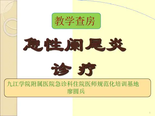 阑尾炎教学查房经典教案PPT课件