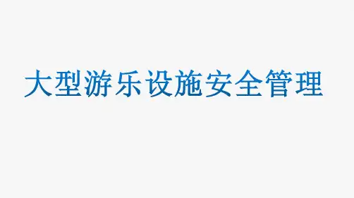 大型游乐设施安全管理
