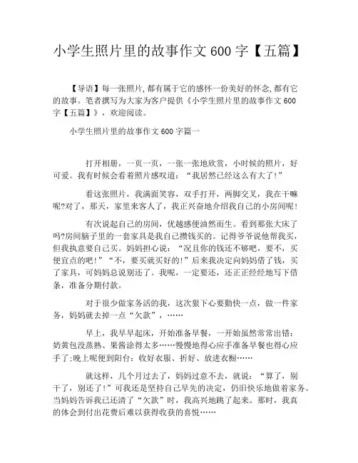 小学生照片里的故事作文600字【五篇】