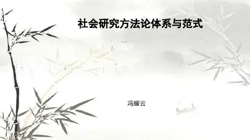 社会研究方法论体系与范式