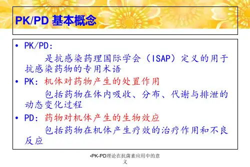 PK-PD理论在抗菌素应用中的意义经典实用