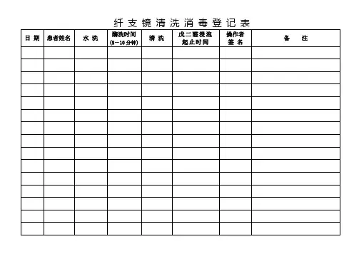 胃镜清洗消毒登记表