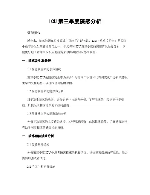 ICU第三季度院感分析