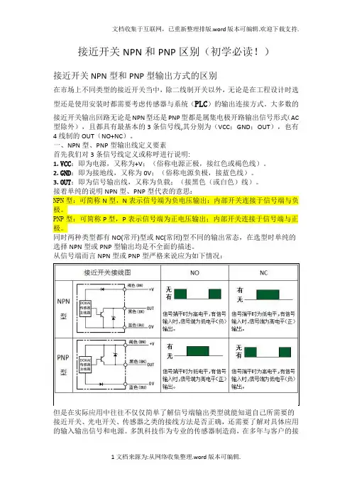 接近开关NPN和PNP区别(一看就懂)