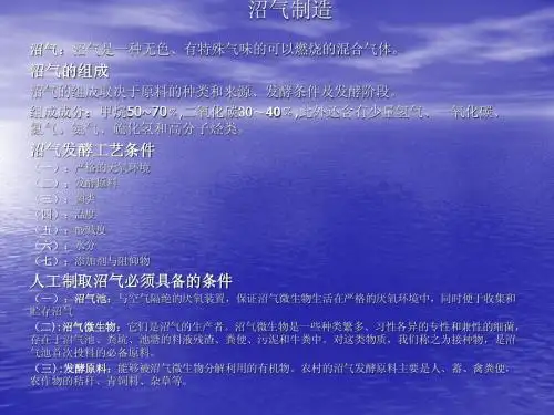 沼气制造