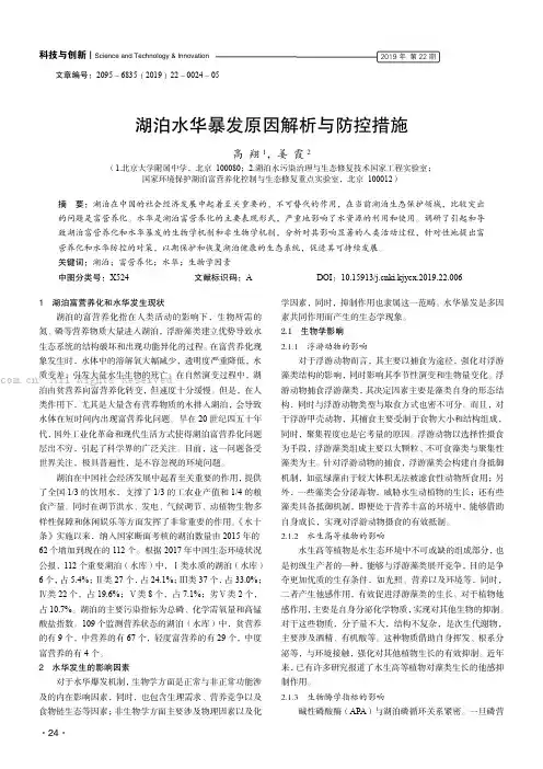 湖泊水华暴发原因解析与防控措施