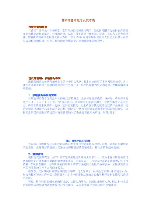 营销的基本概念及其本质