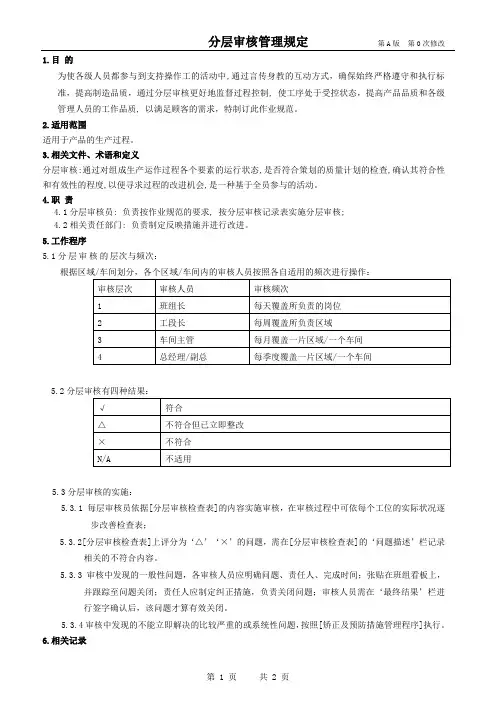 分层审核管理规定