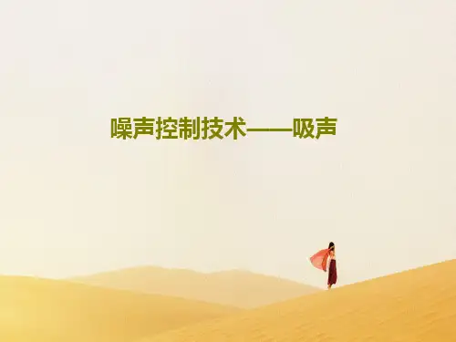 噪声控制技术——吸声80页PPT