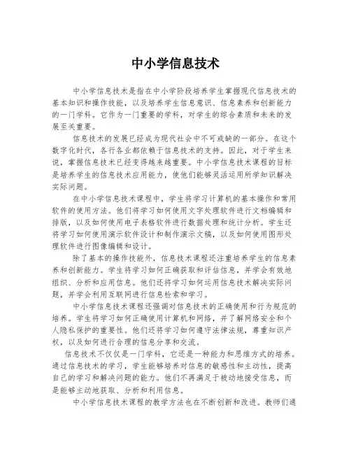 中小学信息技术